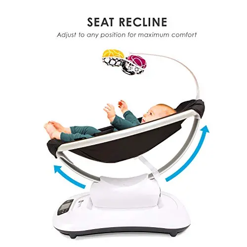 Huśtawka dla niemowląt 4moms mamaRoo 4 Multi-Motion – połączenie Bluetooth z kołysanką i pięcioma uspokajającymi ruchami