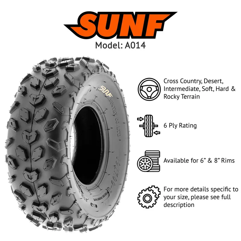 Zestaw opon SunF Complete All Trail ATV UTV 145/70-6 6 PR A014