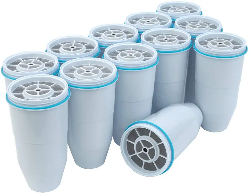 Zestaw 12 filtrów do wody ZeroWater z certyfikatem NSF i bez BPA – 5-stopniowa technologia wymiany jonowej do usuwania ołowiu i metali ciężkich