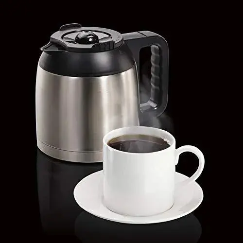 Ekspres do kawy termiczny Hamilton Beach FlexBrew – podwójny system parzenia na kapsułki K-Cup lub kawę mieloną, programowalny timer, czarny i ze stali nierdzewnej
