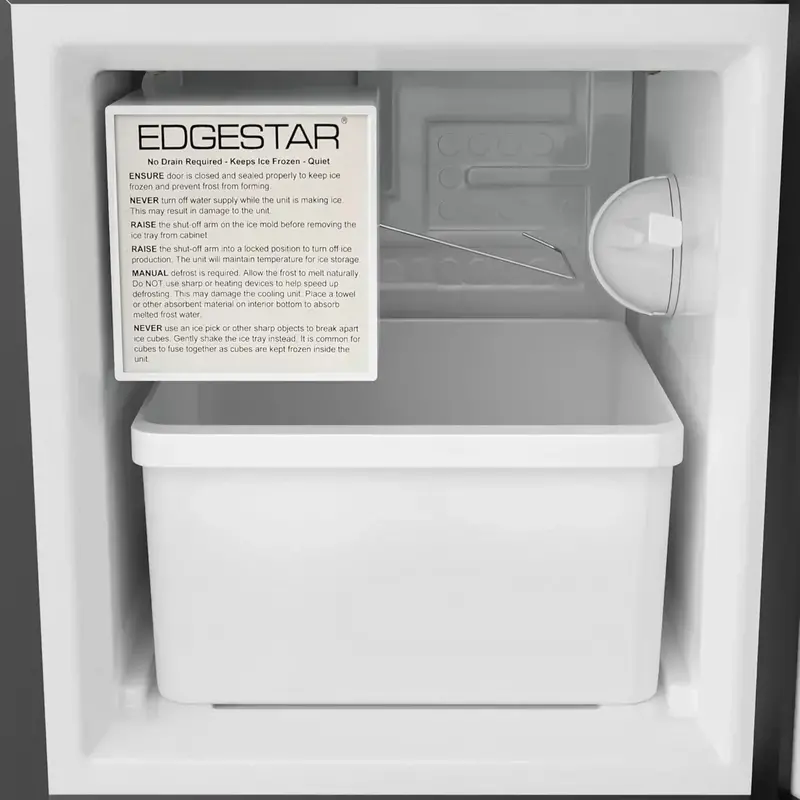 Wbudowana kostkarka do lodu EdgeStar IB121 – szerokość 38 cm, pojemność 5,4 kg, dzienna produkcja 6,8 kg