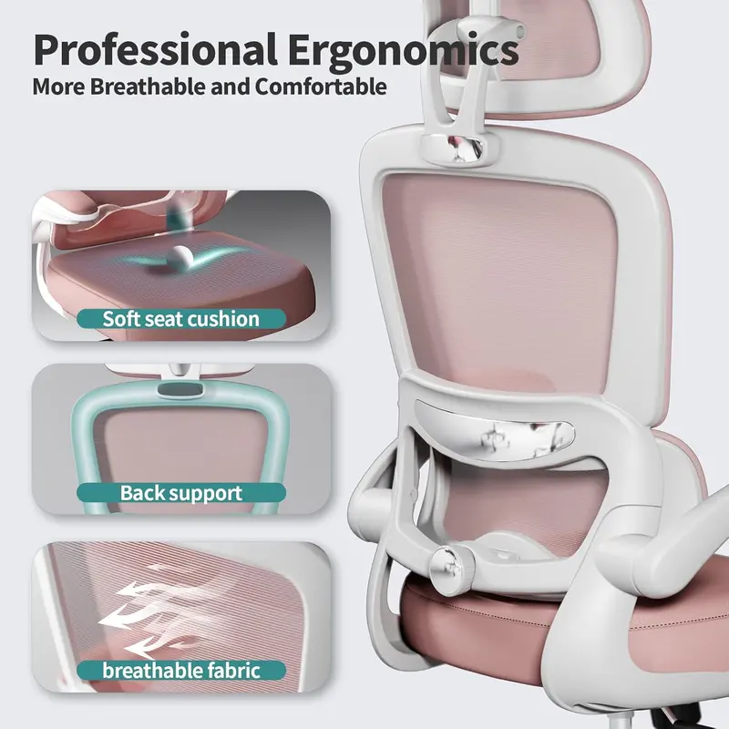 Ergonomiczny fotel biurowy z siatkowym oparciem – nośność 150 kg, kółka i konstrukcja odpowiednia do gier.