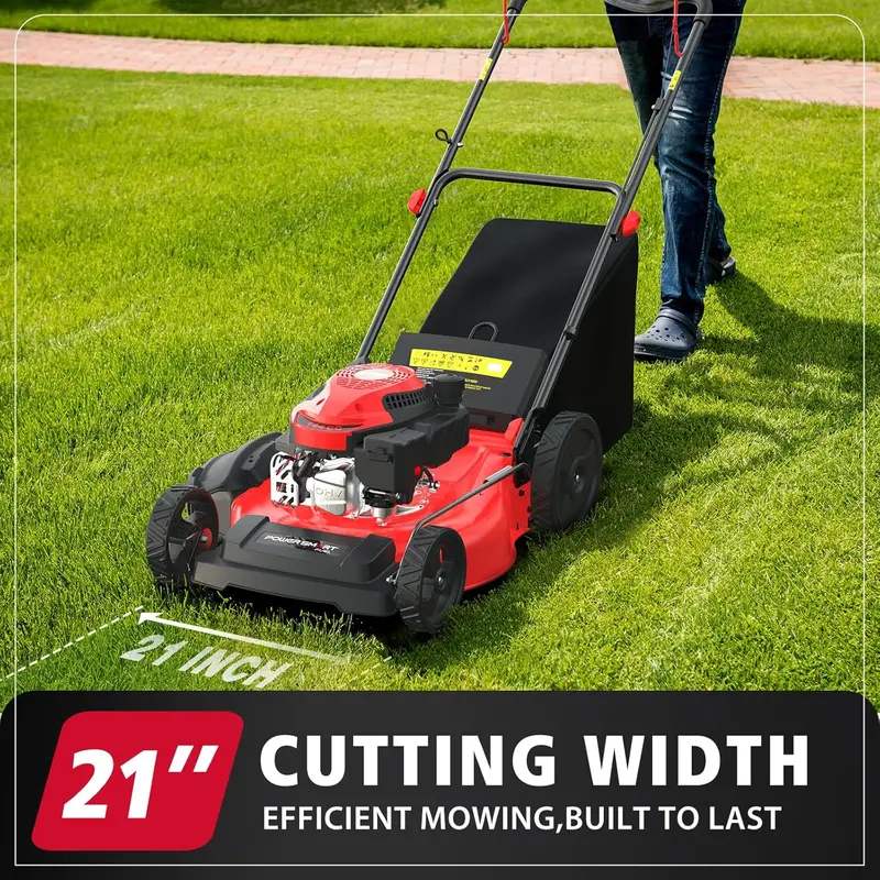 Kosiarka spalinowa PowerSmart 21″ 144 cm3 3 w 1 z koszem na trawę