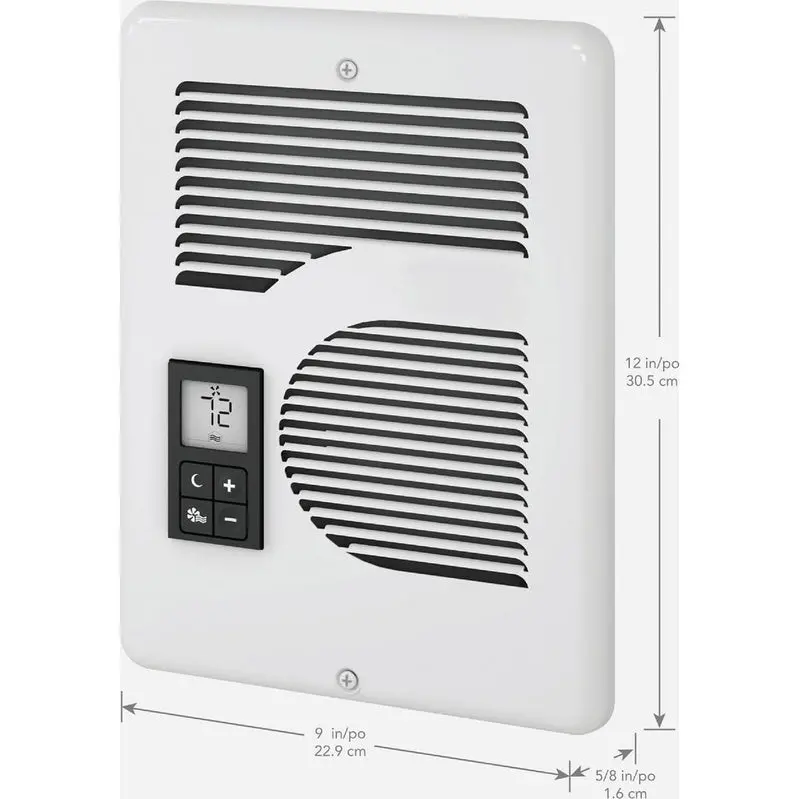 Cyfrowy grzejnik ścienny Cadet Energy Plus – wielonapięciowy (120 V/208 V/240 V), wykończenie w kolorze białym