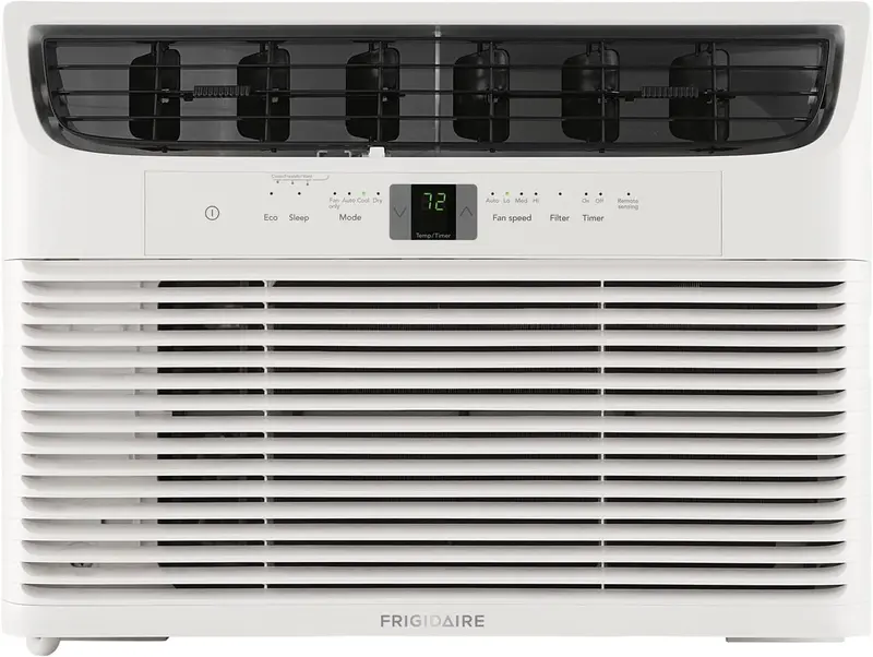 Klimatyzator okienny Frigidaire FFRA051WAE o mocy 5000 BTU, z regulacją temperatury, zmywalnym filtrem, biały